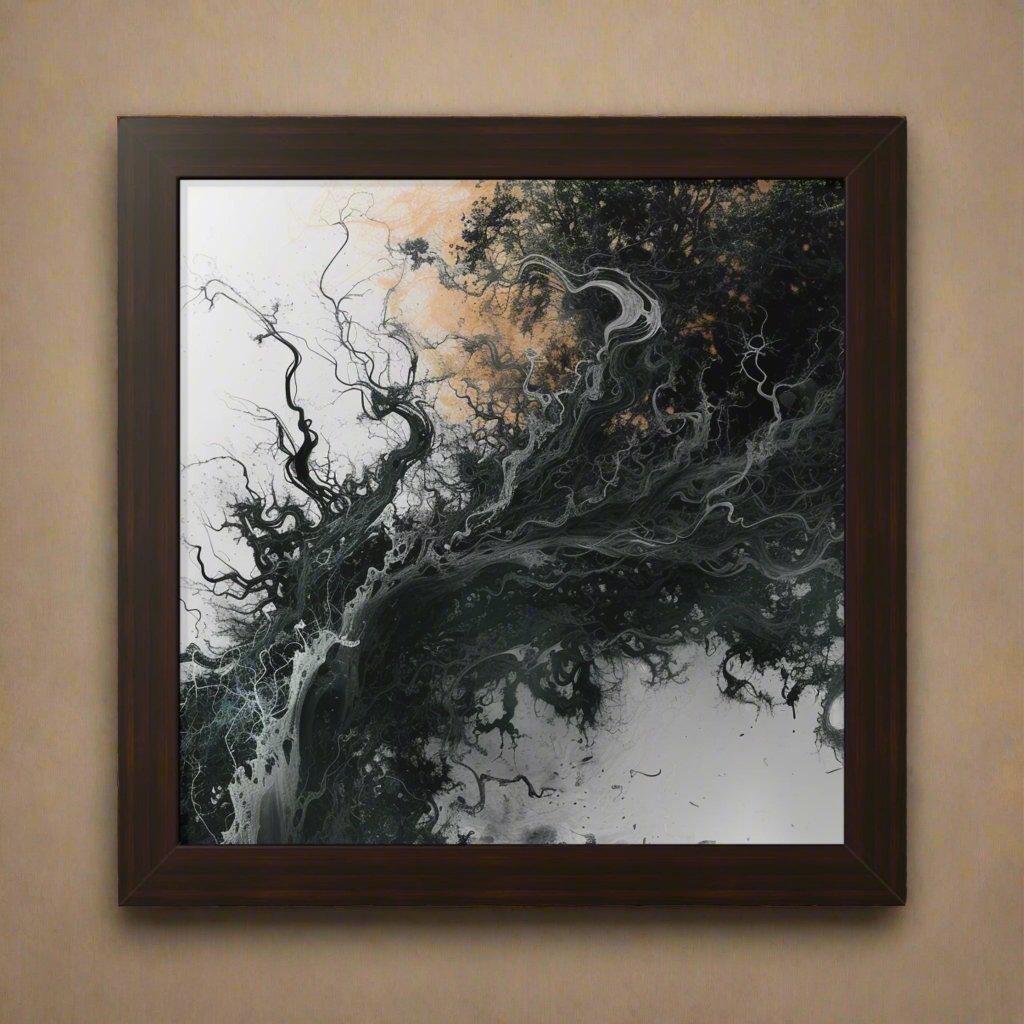 Transform your space with our stunning framed art, where dreamlike visions meet abstract creativity. Available in various sizes, each piece invites you into a world "Imaginary Storm" - Black, Smokey Wall Art | Framed Vertical PosterPosterImaginary Storm - Framed Vertical PosterEndlessMind Creations Printify