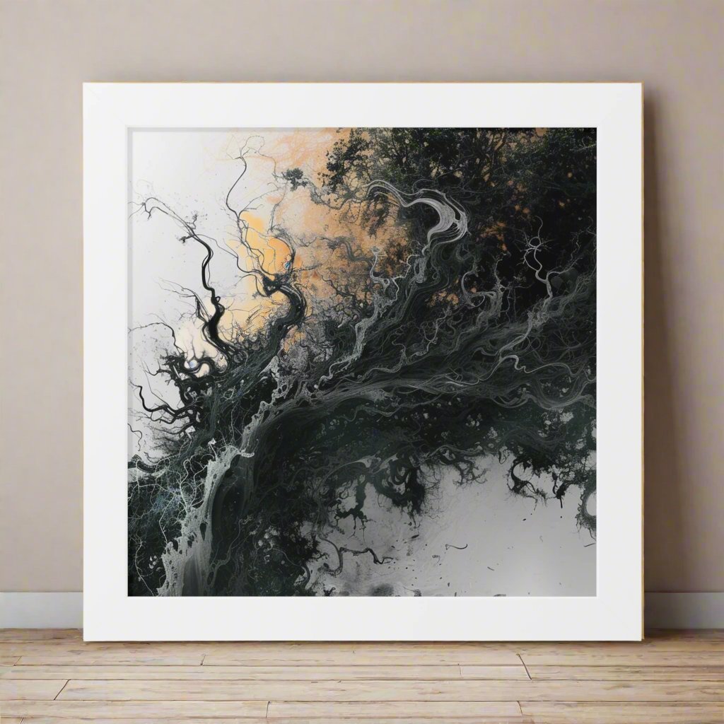 Transform your space with our stunning framed art, where dreamlike visions meet abstract creativity. Available in various sizes, each piece invites you into a world "Imaginary Storm" - Black, Smokey Wall Art | Framed Vertical PosterPosterImaginary Storm - Framed Vertical PosterEndlessMind Creations Printify