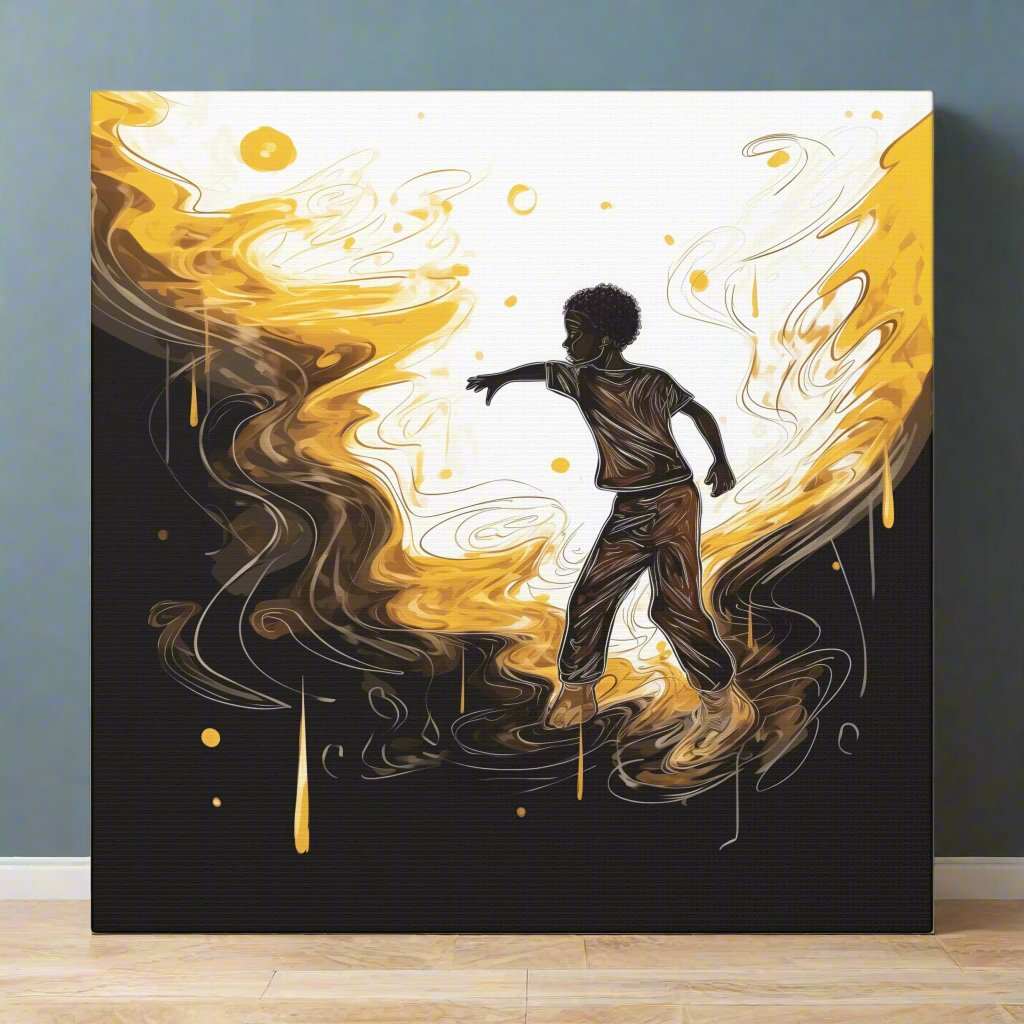gold abstract wall art